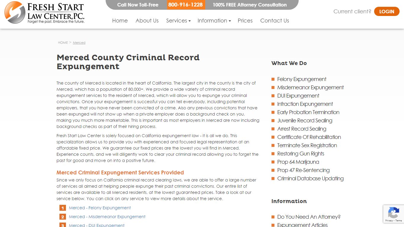 Merced County Criminal Record Expungement