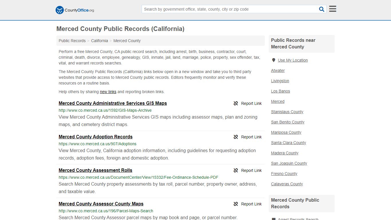 Public Records - Merced County, CA (Business, Criminal ...